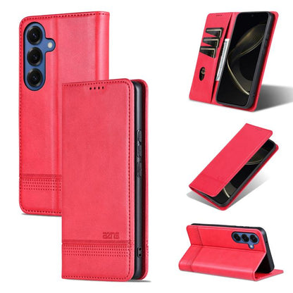 AZNS Magnetic Calf Texture Flip Leather Phone Case, For Samsung Galaxy S26+ 5G, For Samsung Galaxy S26 Ultra 5G, For Samsung Galaxy S26 5G, For Samsung Galaxy S25 FE 5G