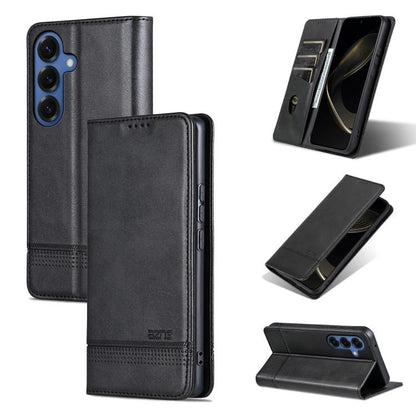 AZNS Magnetic Calf Texture Flip Leather Phone Case, For Samsung Galaxy S26+ 5G, For Samsung Galaxy S26 Ultra 5G, For Samsung Galaxy S26 5G, For Samsung Galaxy S25 FE 5G