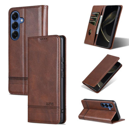 AZNS Magnetic Calf Texture Flip Leather Phone Case, For Samsung Galaxy S26+ 5G, For Samsung Galaxy S26 Ultra 5G, For Samsung Galaxy S26 5G, For Samsung Galaxy S25 FE 5G