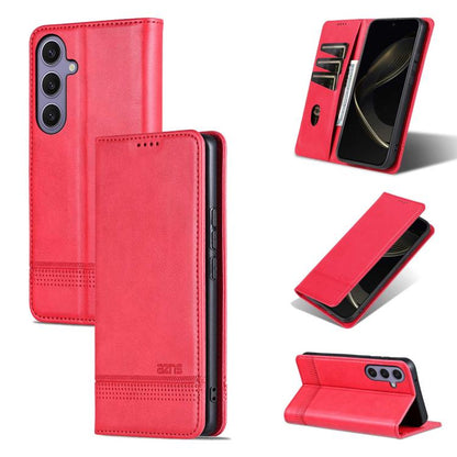 AZNS Magnetic Calf Texture Flip Leather Phone Case, For Galaxy S26 FE 5G, For Samsung Galaxy S26+ 5G, For Samsung Galaxy S26 Ultra 5G, For Samsung Galaxy S26 5G