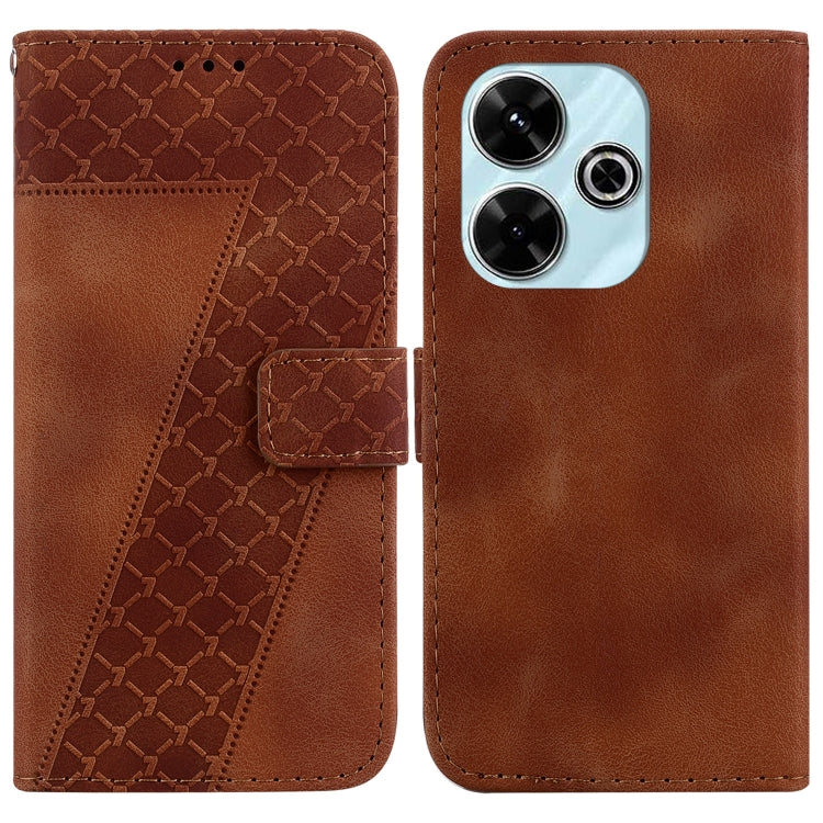 Seven-shaped Embossed Leather Phone Case