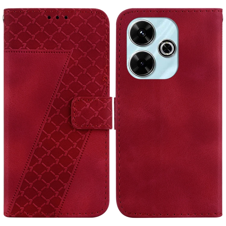 Seven-shaped Embossed Leather Phone Case