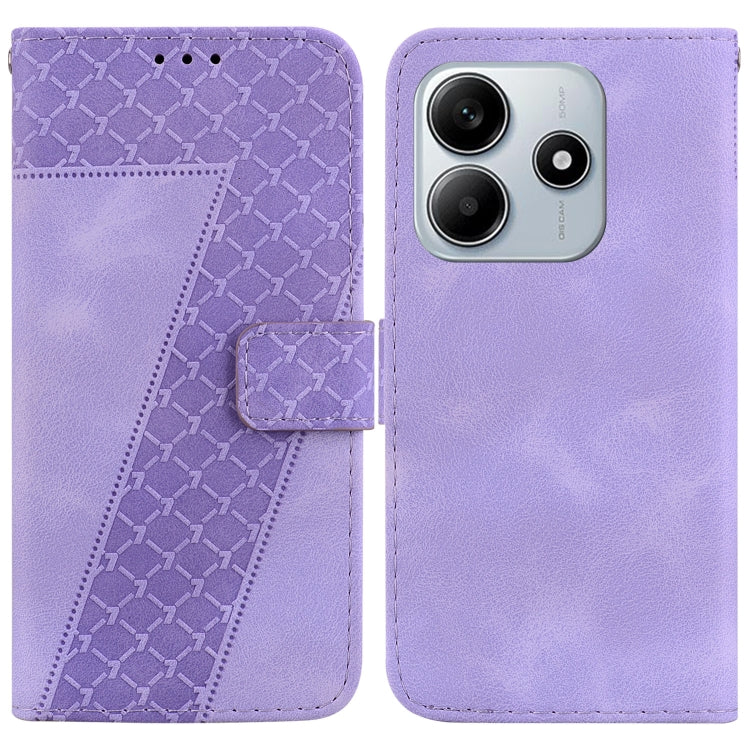 Seven-shaped Embossed Leather Phone Case