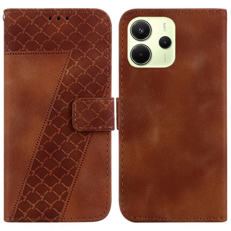 Seven-shaped Embossed Leather Phone Case