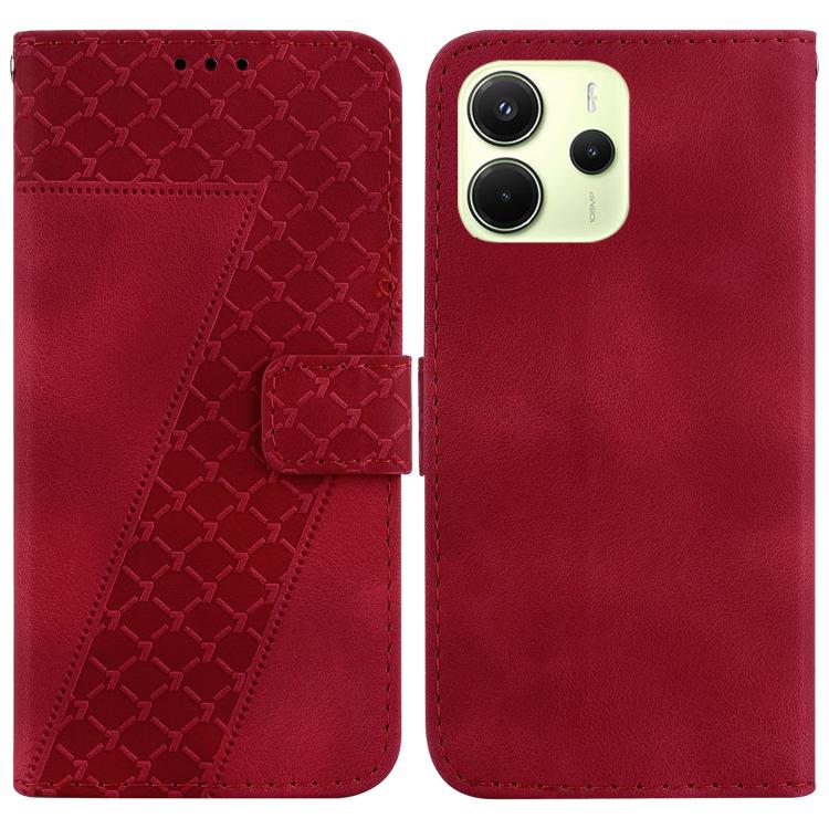 Seven-shaped Embossed Leather Phone Case