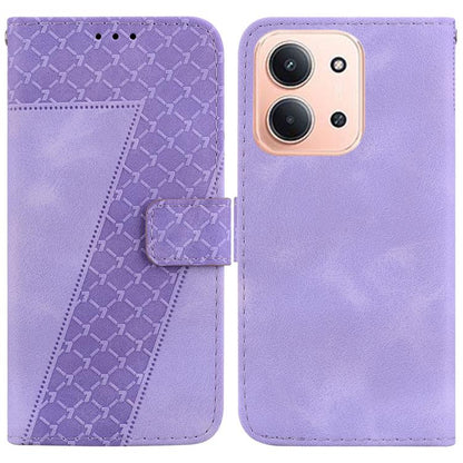 Seven-shaped Embossed Leather Phone Case