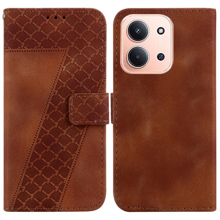 Seven-shaped Embossed Leather Phone Case