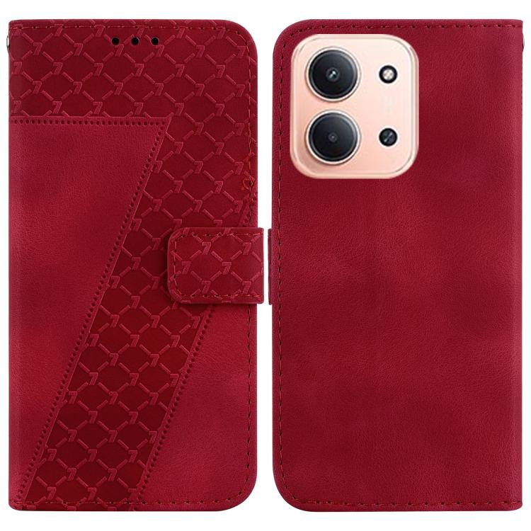 Seven-shaped Embossed Leather Phone Case