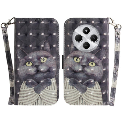 3D Colored Flip Leather Phone Case, For Redmi Note 14 Pro / Note 14 Pro+ 5G, For Redmi 14C 4G