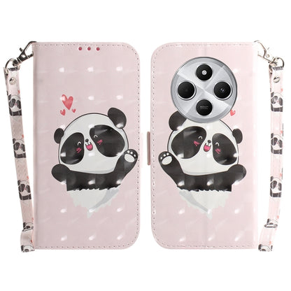 3D Colored Flip Leather Phone Case, For Redmi Note 14 Pro / Note 14 Pro+ 5G, For Redmi 14C 4G