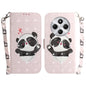 3D Colored Flip Leather Phone Case, For Redmi Note 14 Pro / Note 14 Pro+ 5G, For Redmi 14C 4G
