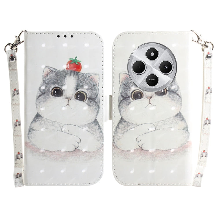 3D Colored Flip Leather Phone Case, For Redmi Note 14 Pro / Note 14 Pro+ 5G, For Redmi 14C 4G