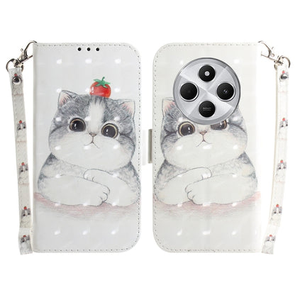 3D Colored Flip Leather Phone Case, For Redmi Note 14 Pro / Note 14 Pro+ 5G, For Redmi 14C 4G