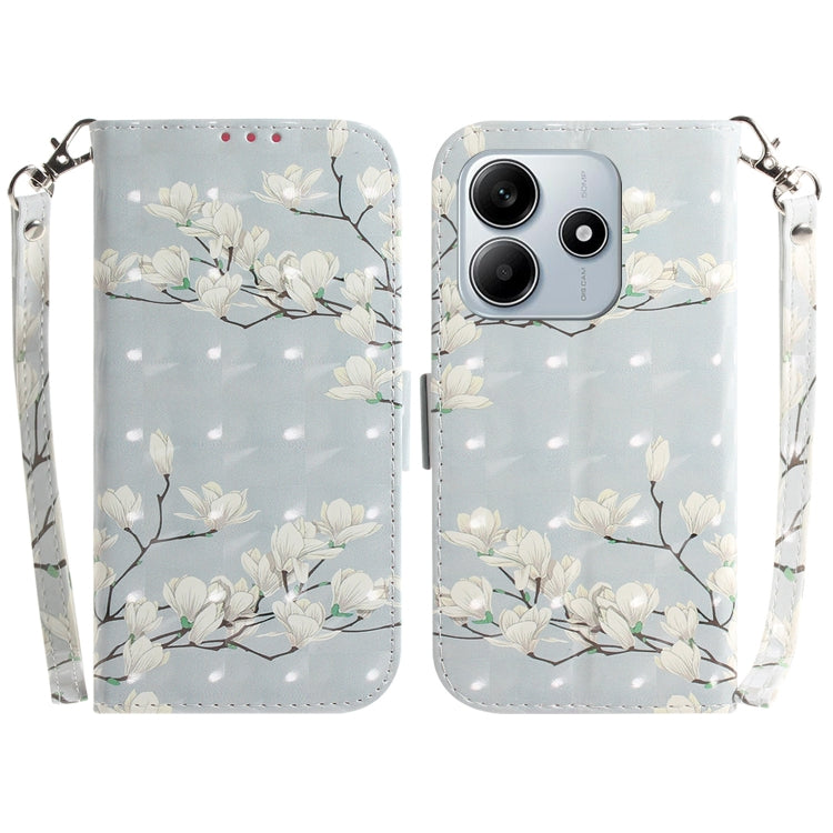 3D Colored Flip Leather Phone Case, For Redmi 15 5G / 4G EU 171mm, For Redmi Note 14 5G