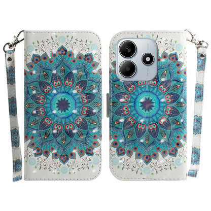 3D Colored Flip Leather Phone Case, For Redmi 15 5G / 4G EU 171mm, For Redmi Note 14 5G