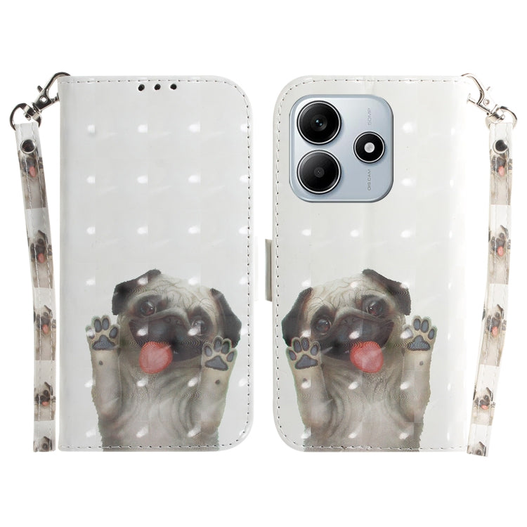 3D Colored Flip Leather Phone Case, For Redmi 15 5G / 4G EU 171mm, For Redmi Note 14 5G