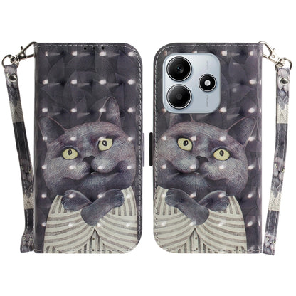 3D Colored Flip Leather Phone Case, For Redmi 15 5G / 4G EU 171mm, For Redmi Note 14 5G