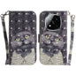 3D Colored Flip Leather Phone Case, For Redmi Note 14 Pro / Note 14 Pro+ 5G, For Redmi 14C 4G