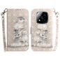 3D Colored Flip Leather Phone Case, For Redmi Note 14 Pro / Note 14 Pro+ 5G, For Redmi 14C 4G