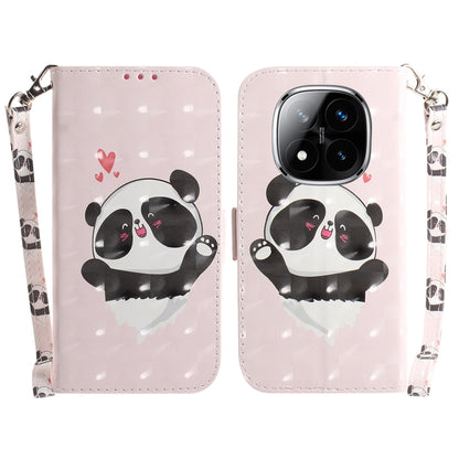 3D Colored Flip Leather Phone Case, For Redmi Note 14 Pro / Note 14 Pro+ 5G, For Redmi 14C 4G