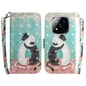 3D Colored Flip Leather Phone Case, For Redmi Note 14 Pro / Note 14 Pro+ 5G, For Redmi 14C 4G