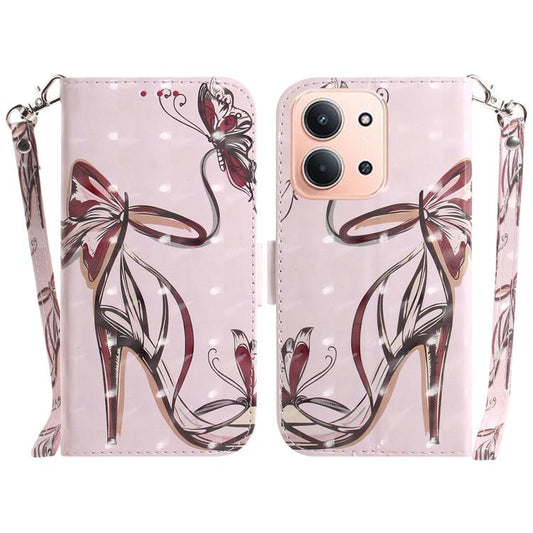 3D Colored Flip Leather Phone Case, For Redmi 15C 5G / 4G EU 173mm / Poco C85 5G, For Redmi 15 5G Global / 15 4G SEA 169.5mm