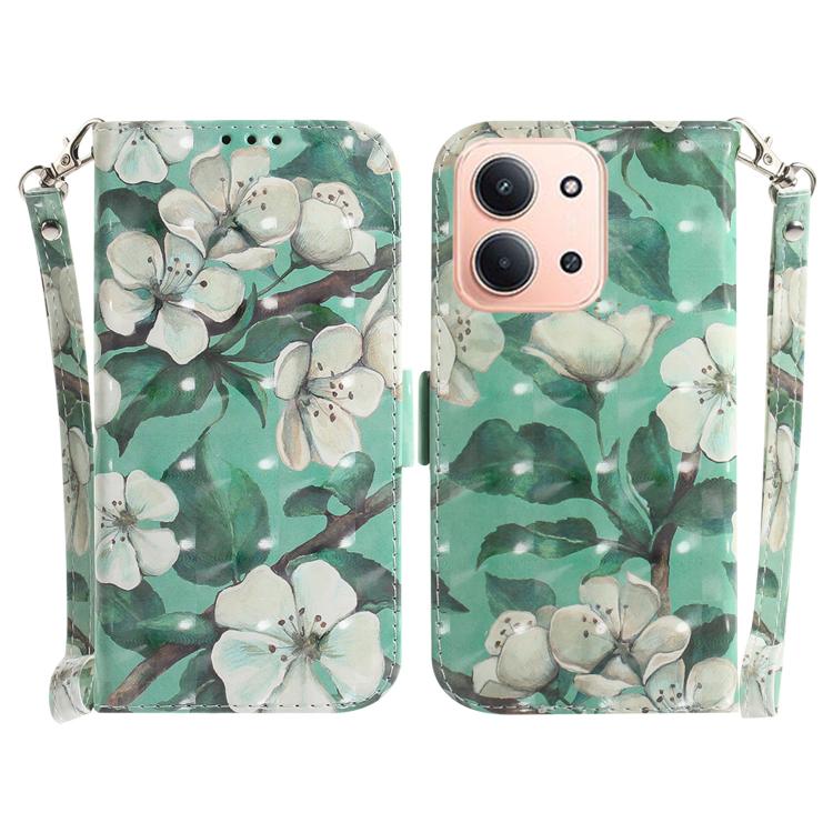 3D Colored Flip Leather Phone Case, For Redmi Note 15 Pro 5G Global 163.6mm, For Redmi 15C 5G / 4G EU 173mm / Poco C85 5G