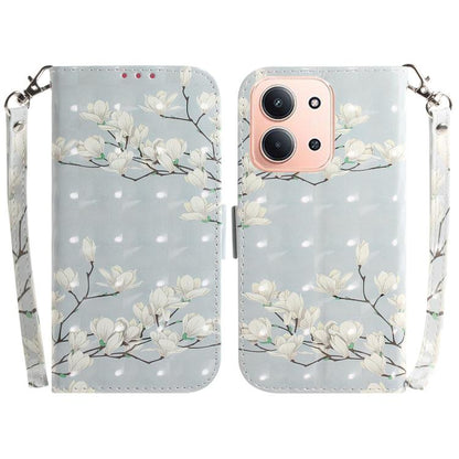 3D Colored Flip Leather Phone Case, For Redmi Note 15 Pro 5G Global 163.6mm, For Redmi 15C 5G / 4G EU 173mm / Poco C85 5G