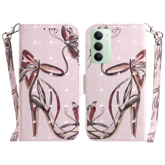 3D Colored Flip Leather Phone Case, For Redmi 15 5G Global / 15 4G SEA 169.5mm, For Redmi 15 5G / 4G EU 171mm