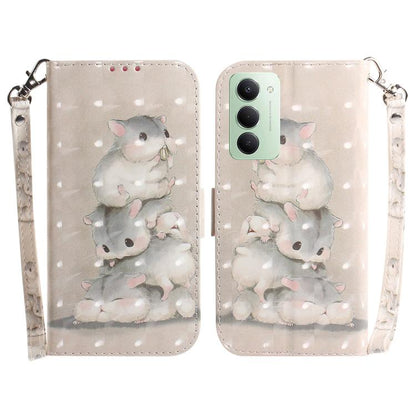 3D Colored Flip Leather Phone Case, For Redmi 15C 5G / 4G EU 173mm / Poco C85 5G, For Redmi 15 5G Global / 15 4G SEA 169.5mm
