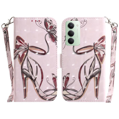 3D Colored Flip Leather Phone Case, For Redmi 15 5G / 4G EU 171mm, For Redmi Note 14 5G