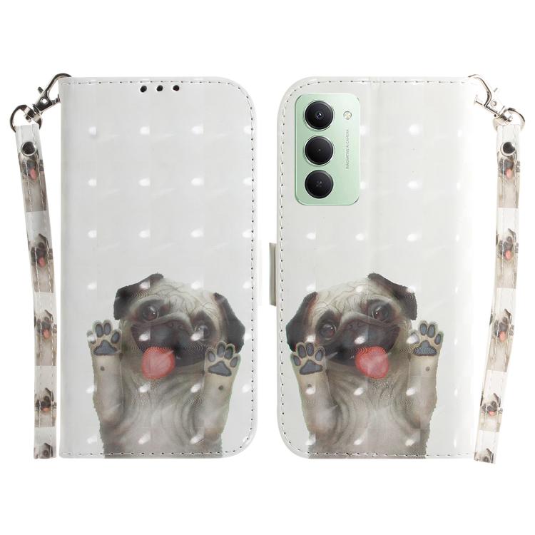 3D Colored Flip Leather Phone Case, For Redmi 15 5G / 4G EU 171mm, For Redmi Note 14 5G