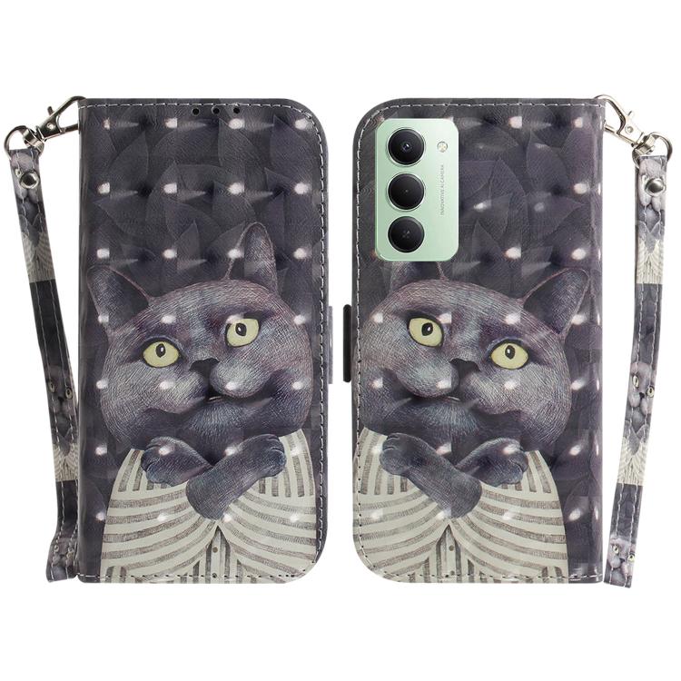 3D Colored Flip Leather Phone Case, For Redmi 15 5G / 4G EU 171mm, For Redmi Note 14 5G