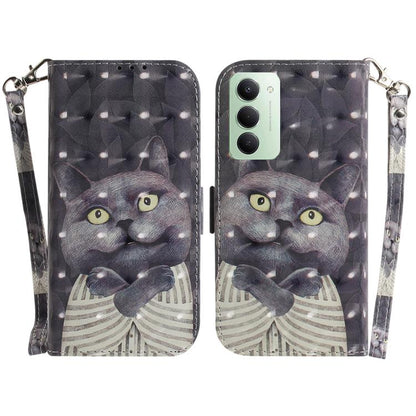 3D Colored Flip Leather Phone Case, For Redmi 15 5G / 4G EU 171mm, For Redmi Note 14 5G