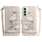 3D Colored Flip Leather Phone Case, For Redmi 15 5G / 4G EU 171mm, For Redmi Note 14 5G