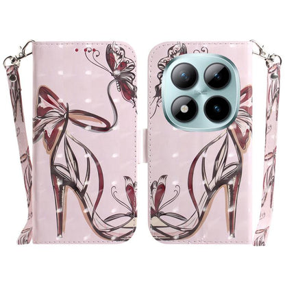 3D Colored Flip Leather Phone Case, For Redmi Note 15 Pro 5G Global 163.6mm, For Redmi 15C 5G / 4G EU 173mm / Poco C85 5G