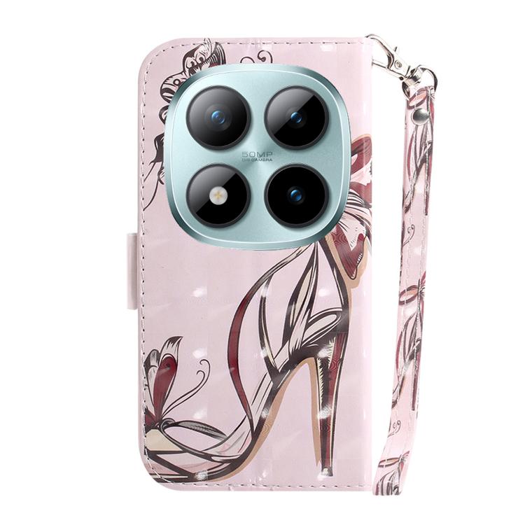 3D Colored Flip Leather Phone Case, For Redmi Note 15 Pro 5G Global 163.6mm, For Redmi 15C 5G / 4G EU 173mm / Poco C85 5G