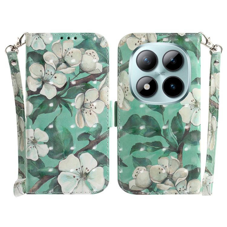 3D Colored Flip Leather Phone Case, For Redmi Note 15 Pro 5G Global 163.6mm, For Redmi 15C 5G / 4G EU 173mm / Poco C85 5G