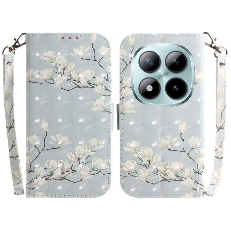 3D Colored Flip Leather Phone Case, For Redmi Note 15 Pro 5G Global 163.6mm, For Redmi 15C 5G / 4G EU 173mm / Poco C85 5G