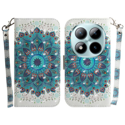 3D Colored Flip Leather Phone Case, For Redmi Note 15 Pro 5G Global 163.6mm, For Redmi 15C 5G / 4G EU 173mm / Poco C85 5G