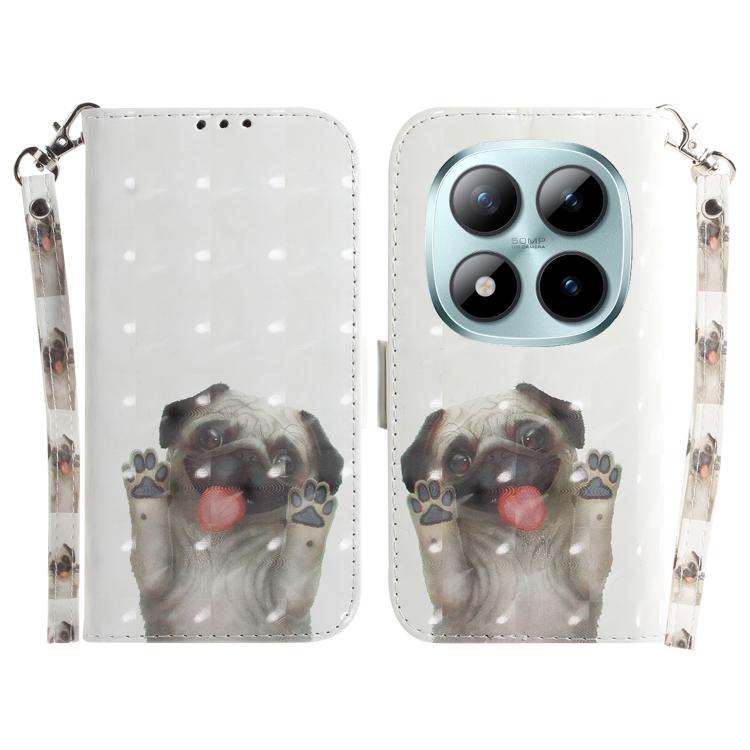 3D Colored Flip Leather Phone Case, For Redmi Note 15 Pro 5G Global 163.6mm, For Redmi 15C 5G / 4G EU 173mm / Poco C85 5G