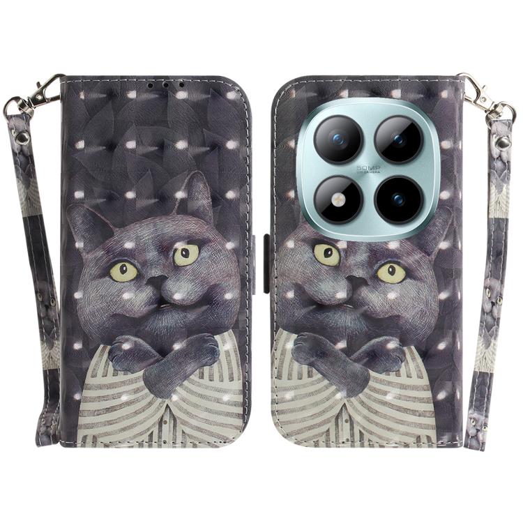 3D Colored Flip Leather Phone Case, For Redmi Note 15 Pro 5G Global 163.6mm, For Redmi 15C 5G / 4G EU 173mm / Poco C85 5G