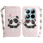 3D Colored Flip Leather Phone Case, For Redmi Note 15 Pro 5G Global 163.6mm, For Redmi 15C 5G / 4G EU 173mm / Poco C85 5G