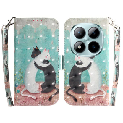 3D Colored Flip Leather Phone Case, For Redmi Note 15 Pro 5G Global 163.6mm, For Redmi 15C 5G / 4G EU 173mm / Poco C85 5G