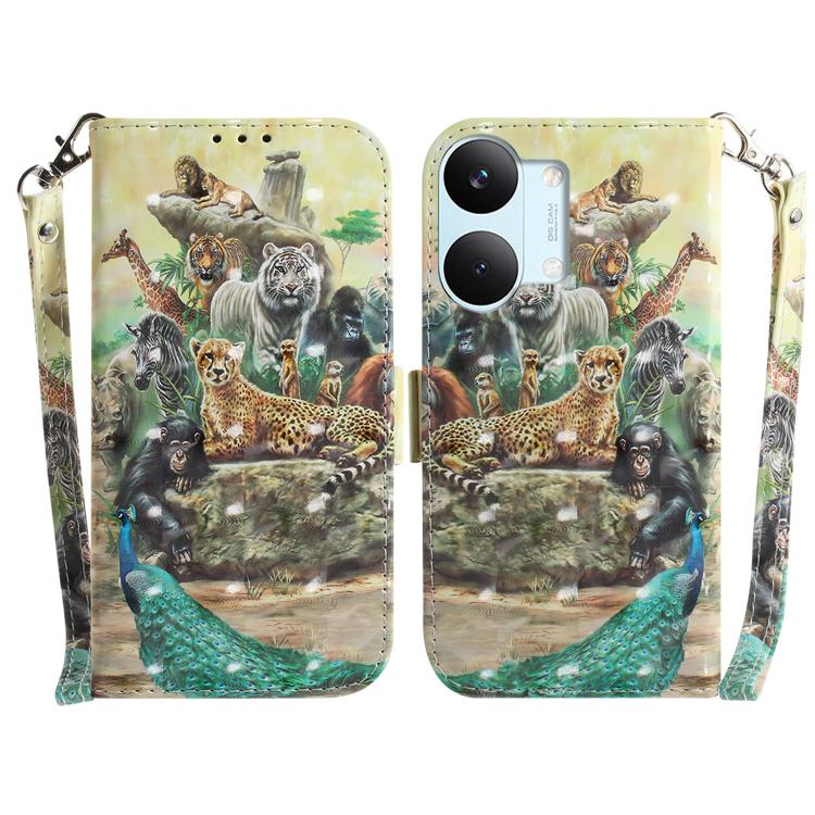 3D Colored Flip Leather Phone Case, For Redmi Turbo 5 Max 5G / Poco X8 Pro Max 5G, For Redmi Turbo 5 5G / Poco X8 Pro 5G