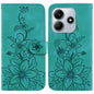 Lily Embossed Leather Phone Case, For Redmi Note 14 5G, For Redmi Note 14 Pro / Note 14 Pro+ 5G, For Redmi 14C 4G, For Redmi 13 4G