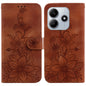 Lily Embossed Leather Phone Case, For Redmi Note 14 4G 163.25mm, For Redmi Note 14 5G, For Redmi Note 14 Pro / Note 14 Pro+ 5G, For Redmi 14C 4G