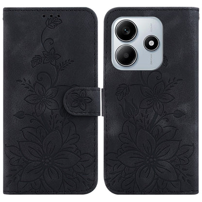 Lily Embossed Leather Phone Case, For Redmi Note 14 5G, For Redmi Note 14 Pro / Note 14 Pro+ 5G, For Redmi 14C 4G, For Redmi 13 4G