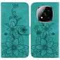 Lily Embossed Leather Phone Case, For Redmi Note 14 5G, For Redmi Note 14 Pro / Note 14 Pro+ 5G, For Redmi 14C 4G, For Redmi 13 4G