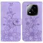 Lily Embossed Leather Phone Case, For Redmi Note 14 5G, For Redmi Note 14 Pro / Note 14 Pro+ 5G, For Redmi 14C 4G, For Redmi 13 4G